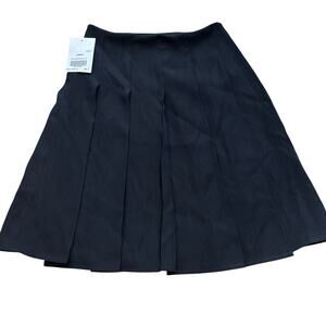 LOUIS VUITTON UNIFORMS Black Pleated Skirt US 6 (27" Waist) EU 34 Side Zip NWT